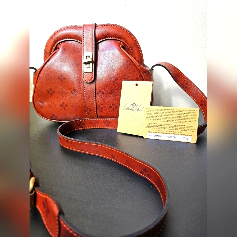 Patricia Nash Florentina Frame Leather Crossbody Bag NWT